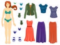 Dress up paper dall - set ofclothes