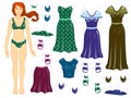 Dress up paper dall - woman Autumn clothers