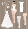 Dress up paper doll Royalty Free Stock Photo