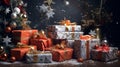 Christmas Gift Wrappings Wallpapers Royalty Free Stock Photo