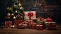 Christmas Gift Wrappings Wallpapers Royalty Free Stock Photo