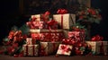 Christmas Gift Wrappings Wallpapers Royalty Free Stock Photo