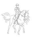 Dressage Horse and Rider Royalty Free Stock Photo