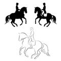 Dressage pirouette Royalty Free Stock Photo