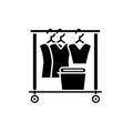 Dresser black icon, vector sign on isolated background. Dresser concept symbol, illustration Royalty Free Stock Photo