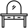 Dresser icon with outline style. vector EPS10 Illustration