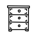 dresser line vector doodle simple icon design