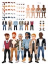 Dresses and hairstyles game with male avatars