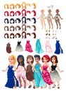 Dresses and hairstyles game