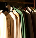 Dresses for priests in the sacristy of an ancient Christian chur Royalty Free Stock Photo