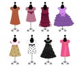 Dresses vector illustrqtion Royalty Free Stock Photo