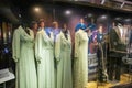 Dresses worn by Johnny Cashâs backup singers in a glass case at the Johnny Cash Museum in Nashville Tennessee