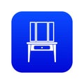 Dressing console, pier-glass icon digital blue