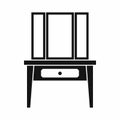 Dressing console, pier-glass icon, simple style