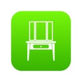 Dressing console, pier-glass icon digital green