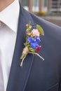 Dressing flower on the suit