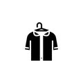 Dressing room black icon concept. Dressing room flat vector symbol, sign, illustration. Royalty Free Stock Photo