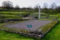 Ruins of the Roman theatre at Verulamium, St Albans, Royalty Free Stock Photo