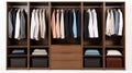 High Quality Men\'s Wardrobe With Brown Robe Storage Cabinet