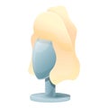 Dressing room wig icon, cartoon style Royalty Free Stock Photo