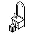 Dressing Table Icon Royalty Free Stock Photo