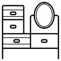 Dressing Table Icon vector