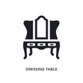 dressing table isolated icon. simple element illustration from luxury concept icons. dressing table editable logo sign symbol Royalty Free Stock Photo