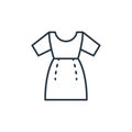 dressmaker icon vector from sewing concept. Thin line illustration of dressmaker editable stroke. dressmaker linear sign for use