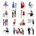 Dressmaker Icons Set Royalty Free Stock Photo