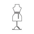 Dressmaker model icon. Element of cyber security for mobile concept and web apps icon. Thin line icon for website design and