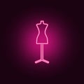 Dressmaker model neon icon. Elements of Women's accessories set. Simple icon for websites, web design, mobile app, info graphics