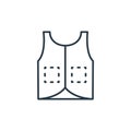 Dressmaking icon vector from sewing concept. Thin line illustration of Dressmaking editable stroke. Dressmaking linear sign for Royalty Free Stock Photo
