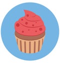 Dressmaking Isolated Vector Icon for Sewing and Tailoring Cupcake Vector Isolated Vector icons that can be easily modified and ed