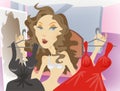 Dressy woman illustration