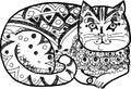 Dressy wunderfull Cat, colouring book,black and white version