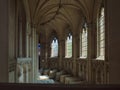 Dreux, France, April 30, 2019: View from gallery of the tour with tombs of kings, Chapel Royal Saint Louis