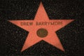 Drew Barrymore`s star on the Hollywood Walk of Fame