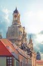 Drezden Skyline. The beauty of architecture in the streets and squares of Dresden