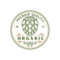 Circle stamp vintage brewing logo design vector