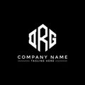 DRG letter logo design with polygon shape. DRG polygon and cube shape logo design. DRG hexagon vector logo template white and Royalty Free Stock Photo