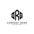 DRG letter logo design with polygon shape. DRG polygon and cube shape logo design. DRG hexagon vector logo template white and Royalty Free Stock Photo