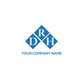 DRH letter logo design on white background. DRH creative initials letter logo concept. DRH letter design.DRH letter logo design on