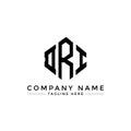 DRI letter logo design with polygon shape. DRI polygon and cube shape logo design. DRI hexagon vector logo template white and Royalty Free Stock Photo