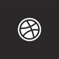 dribbble icon. Filled dribbble icon for website design and mobile, app development. dribbble icon from filled social collection