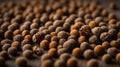 Dried allspice background. The view from top Royalty Free Stock Photo