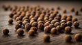 Dried allspice background. The view from top Royalty Free Stock Photo