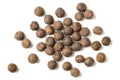 Dried allspice isolated on white background, top view Royalty Free Stock Photo