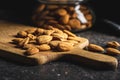 Dried almond nuts Royalty Free Stock Photo