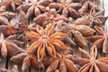 Dried Anise seeds on wooden table close up Royalty Free Stock Photo