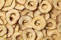 Dried apple chips full frame close up Royalty Free Stock Photo
